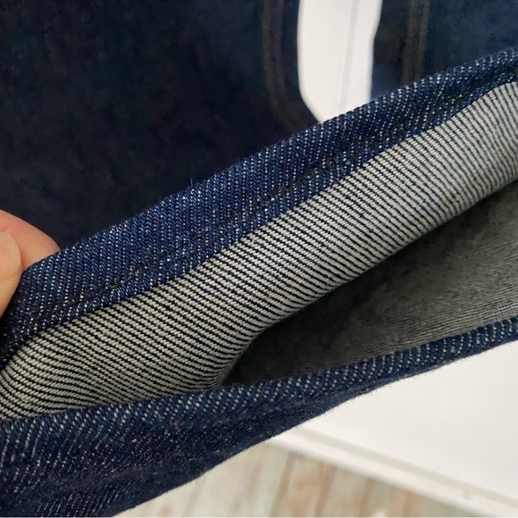 Vintage Levi’s 517 Bootcut Jeans Rigid Dark Wash Denim 90s Retro Hemmed Mens 34 - Picture 5 of 12